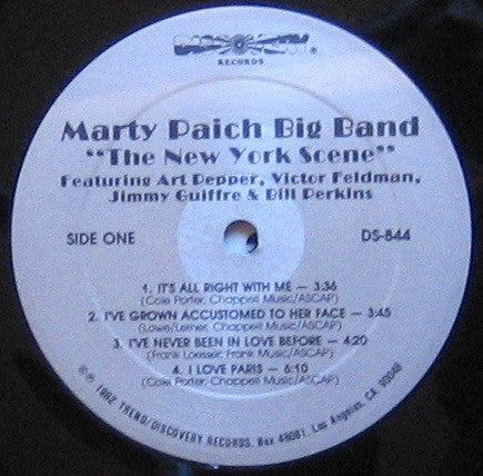 Marty Paich Big Band - The New York Scene (LP, Album, RE)