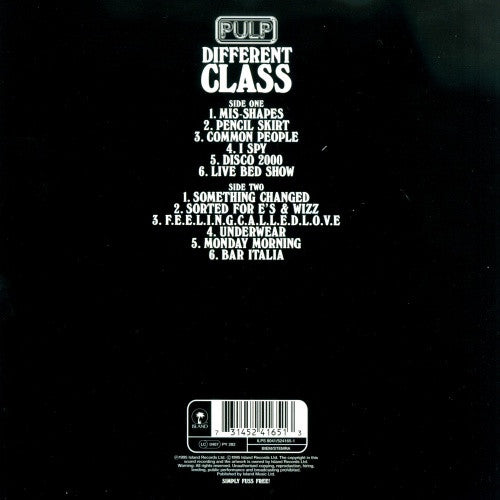 Pulp - Different Class (LP, Album)
