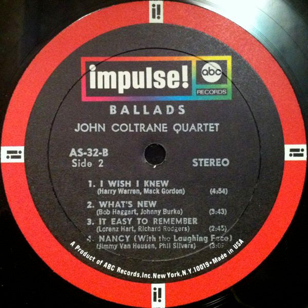 John Coltrane Quartet* - Ballads (LP, Album, RE)