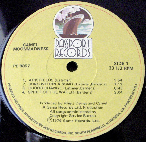 Camel - Moonmadness (LP, Album, RE, USA)