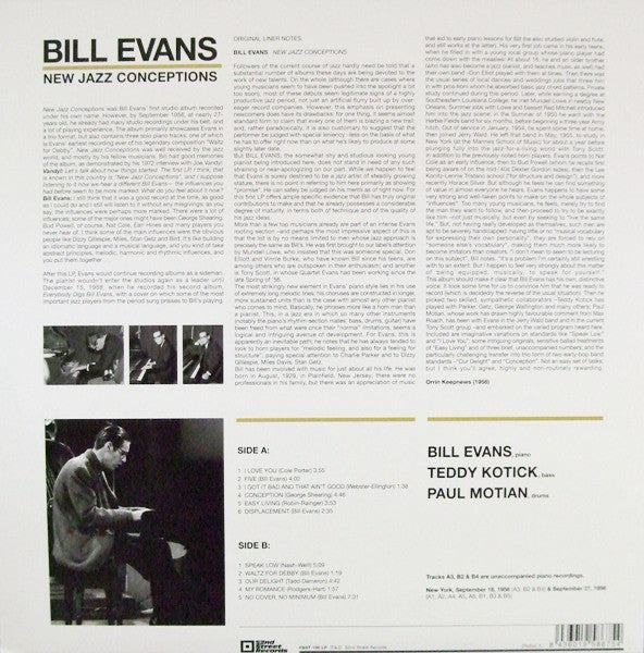 Bill Evans - New Jazz Conceptions (LP, RE)