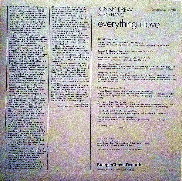 Kenny Drew - Everything I Love (LP, Album)