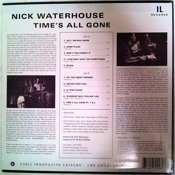 Nick Waterhouse (2) - Time's All Gone (LP, Album)