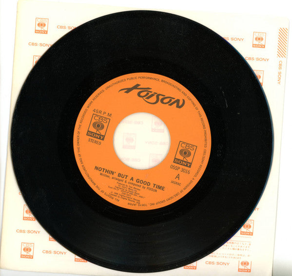 Poison (3) - Nothin' But A Good Time (7"", Single)
