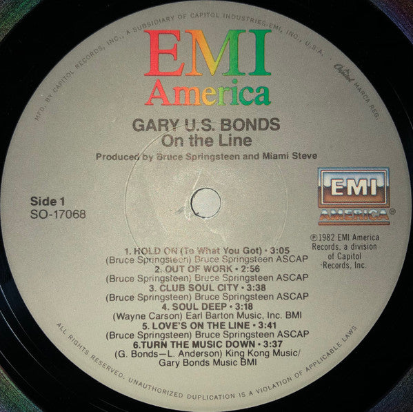 Gary U.S. Bonds - On The Line (LP, Album)