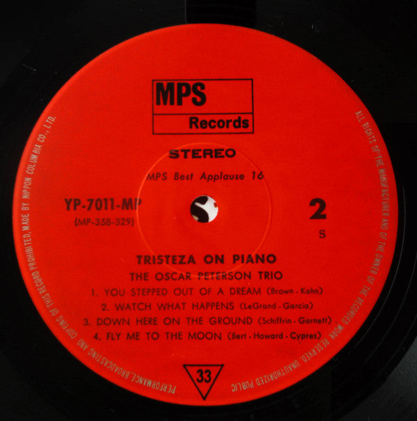 The Oscar Peterson Trio - Tristeza On Piano (LP, Album)