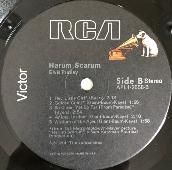 Elvis Presley - Harum Scarum (LP, Album, RE,  In)