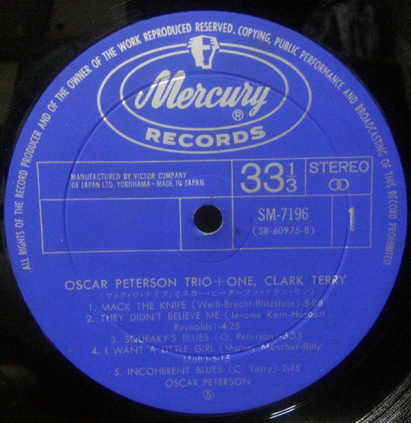 The Oscar Peterson Trio - Oscar Peterson Trio + One(LP, Album)