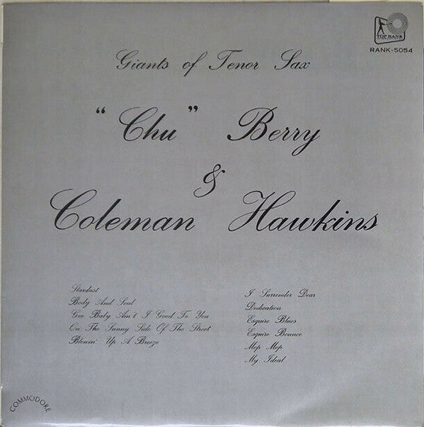 Leon ""Chu"" Berry - Giants Of Tenor Sax(LP, Comp, Mono)