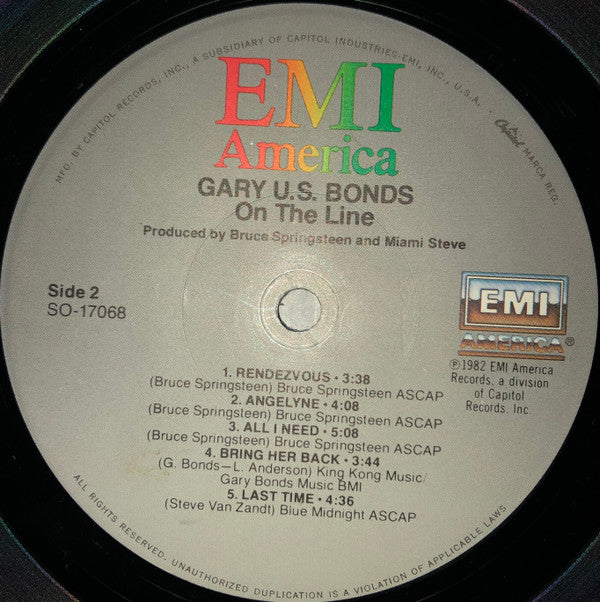 Gary U.S. Bonds - On The Line (LP, Album)