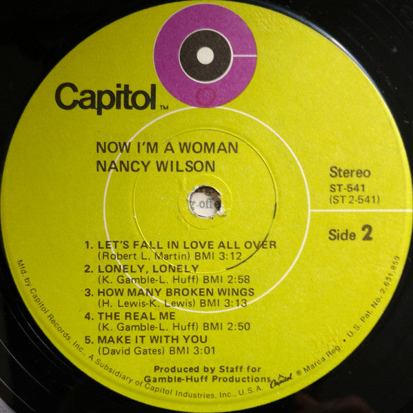 Nancy Wilson - Now I'm A Woman (LP, Album, Win)