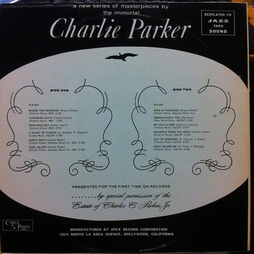 Charlie Parker - ""Bird"" Symbols (LP, Comp, RE)