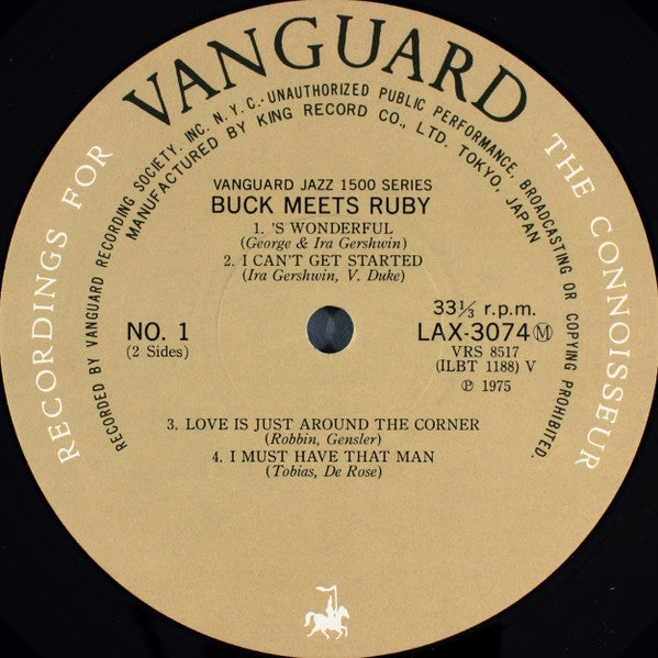 Buck Clayton's Band - Buck Meets Ruby(LP, Album, Mono, RE)