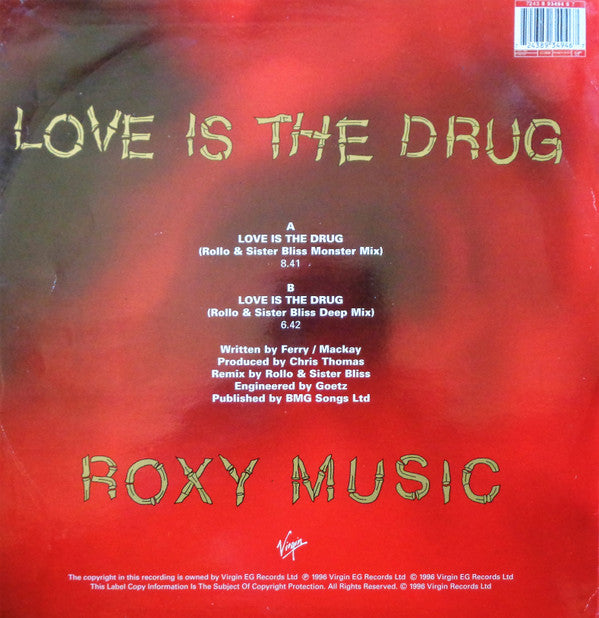 Roxy Music - Love Is The Drug (Rollo & Sister Bliss Mixes) (12"")