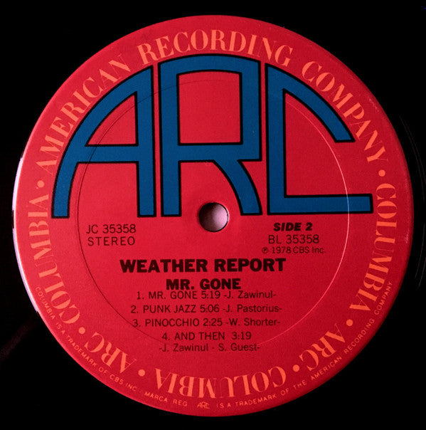 Weather Report - Mr. Gone (LP, Album, San)