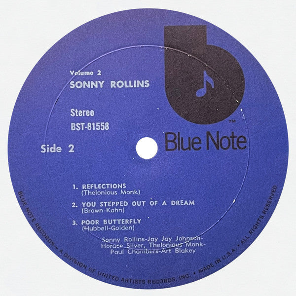 Sonny Rollins - Volume 2 = 第二集 (LP, Album, RE, Bla)