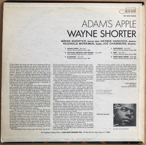 Wayne Shorter - Adam's Apple (LP, Album)