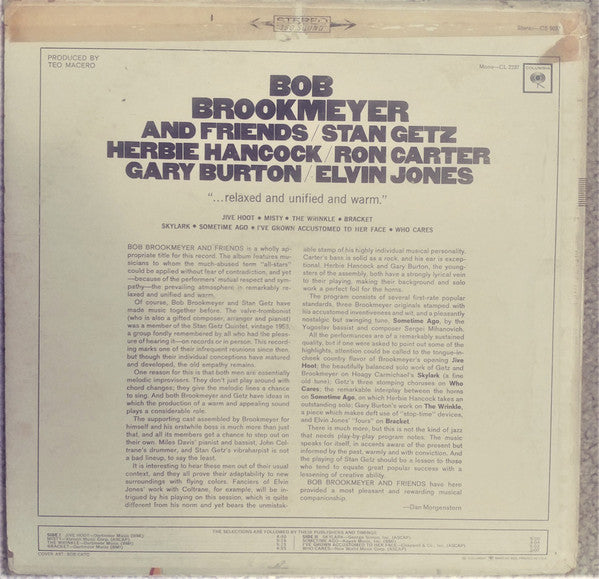 Bob Brookmeyer - Bob Brookmeyer And Friends (LP, Album, San)