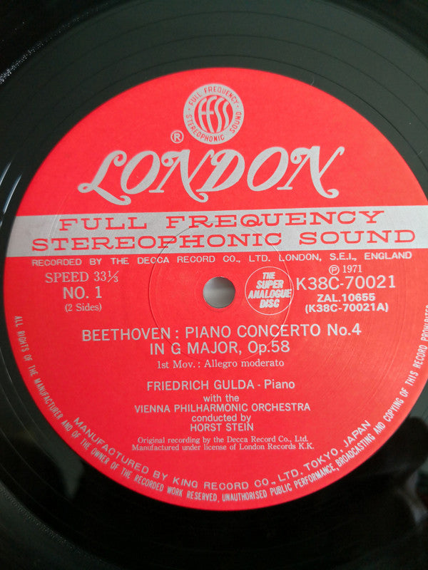 Friedrich Gulda - Beethoven Piano Concerto No. 4(LP, Album, RE)