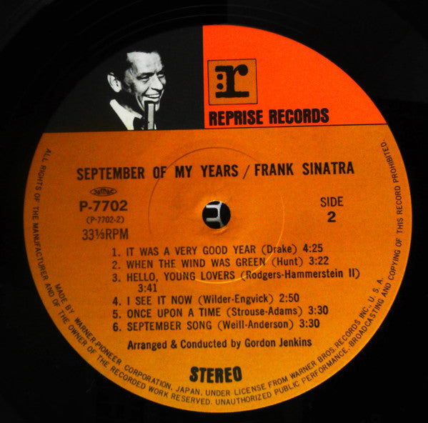 Frank Sinatra - September Of My Years (LP, Album, RE)