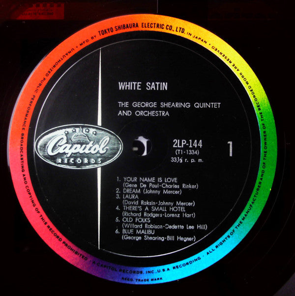 The George Shearing Quintet - White Satin(LP, Album, Red)