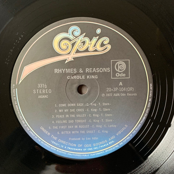 Carole King - Rhymes & Reasons (LP, Album)