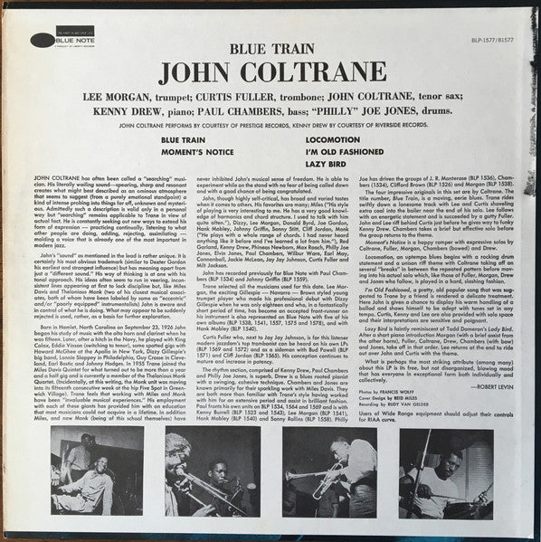 John Coltrane - Blue Train (LP, Album, RE)