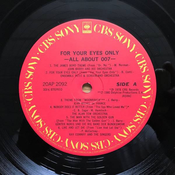 John Barry - For Your Eyes Only / All About 007 (LP, Comp)