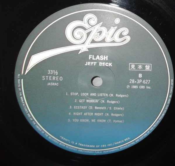 Jeff Beck - Flash (LP, Album, Promo)