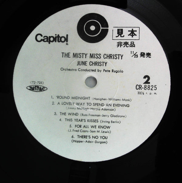 June Christy - The Misty Miss Christy (LP, Mono, Promo)