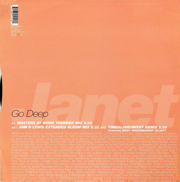 Janet* - Go Deep (12"", Single)