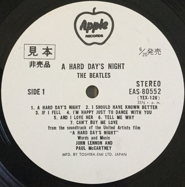 The Beatles - A Hard Day's Night (LP, Album, Promo, RE)