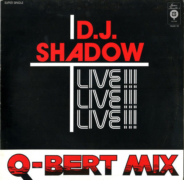 D.J. Shadow* - Q-Bert Mix (Live!!) (12"", Single, Mixed)