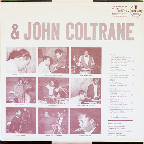 Duke Ellington - Duke Ellington & John Coltrane(LP, Album, Mono, RP)