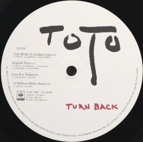 Toto - Turn Back (LP, Album, RE, Bla)