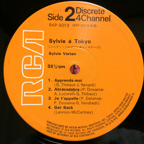 Sylvie Vartan - Sylvie À Tokyo (LP, Album, Quad)