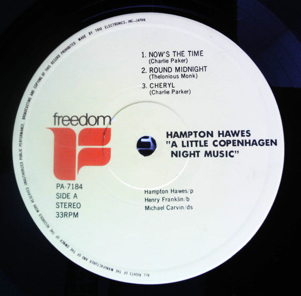 Hampton Hawes - A Little Copenhagen Night Music (LP, Album)