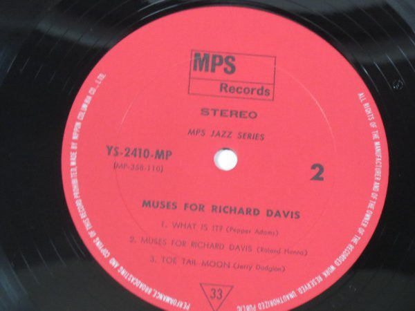 Richard Davis (2) - Muses For Richard Davis (LP, Album, Gat)
