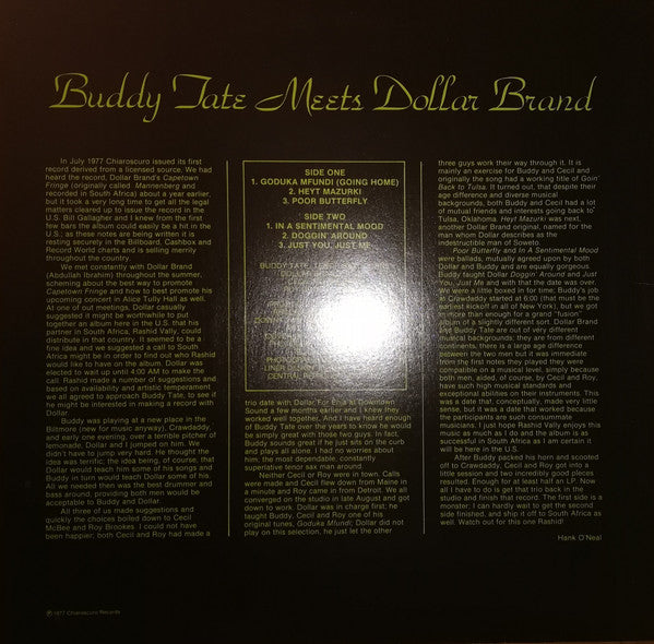 Buddy Tate - Buddy Tate Meets Dollar Brand(LP, Album, RE)