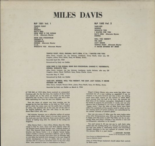 Miles Davis - Volume 2 (LP, Comp, Mono, RE)