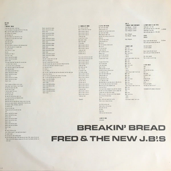 Fred & The New J.B.'s - Breakin' Bread (LP, Album)