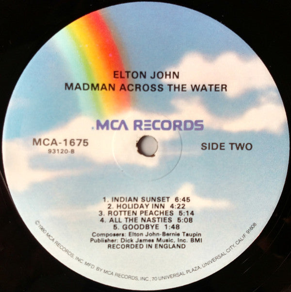 Elton John - Madman Across The Water (LP, Album, RE)