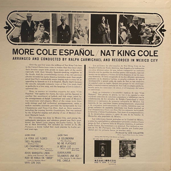 Nat King Cole - More Cole Español (LP, Album)