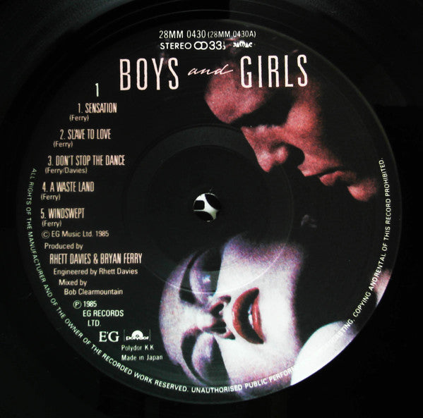 Bryan Ferry - Boys And Girls (LP, Album)