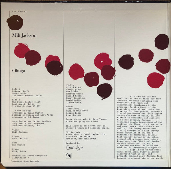 Milt Jackson - Olinga (LP, Album, Gat)