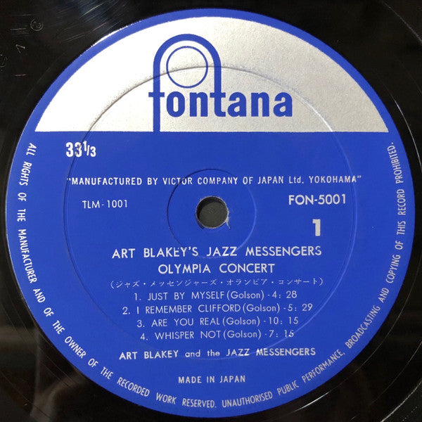 Art Blakey's Jazz Messengers* - Olympia Concert (LP, Album, Mono)