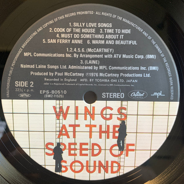 Wings (2) - Wings At The Speed Of Sound (LP, Album)