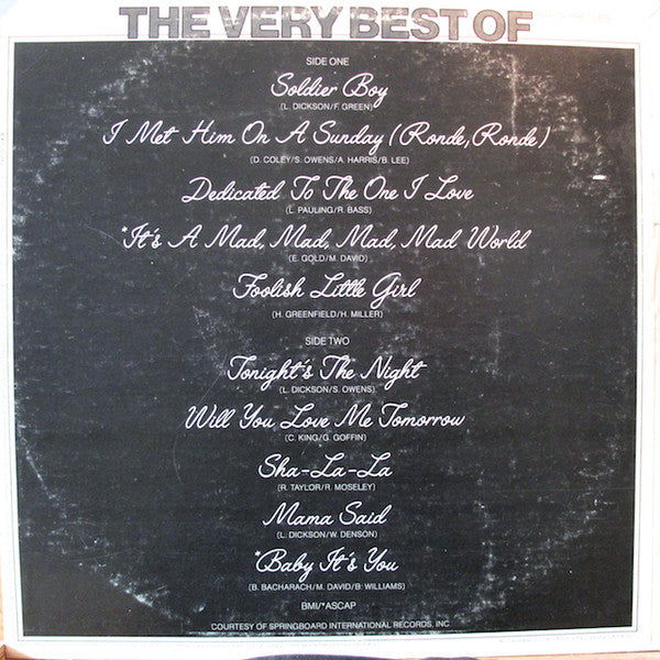 The Shirelles - The Very Best Of The Shirelles (LP, Comp, Mono)