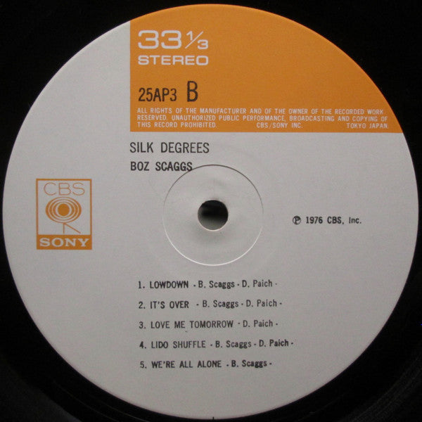 Boz Scaggs - Silk Degrees (LP, Album, RP, Cap)