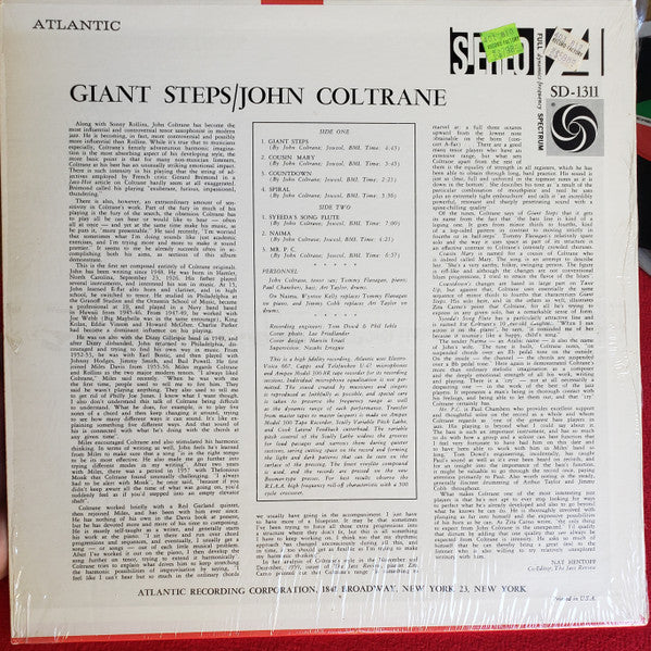 John Coltrane - Giant Steps (LP, Album, RE, MO)